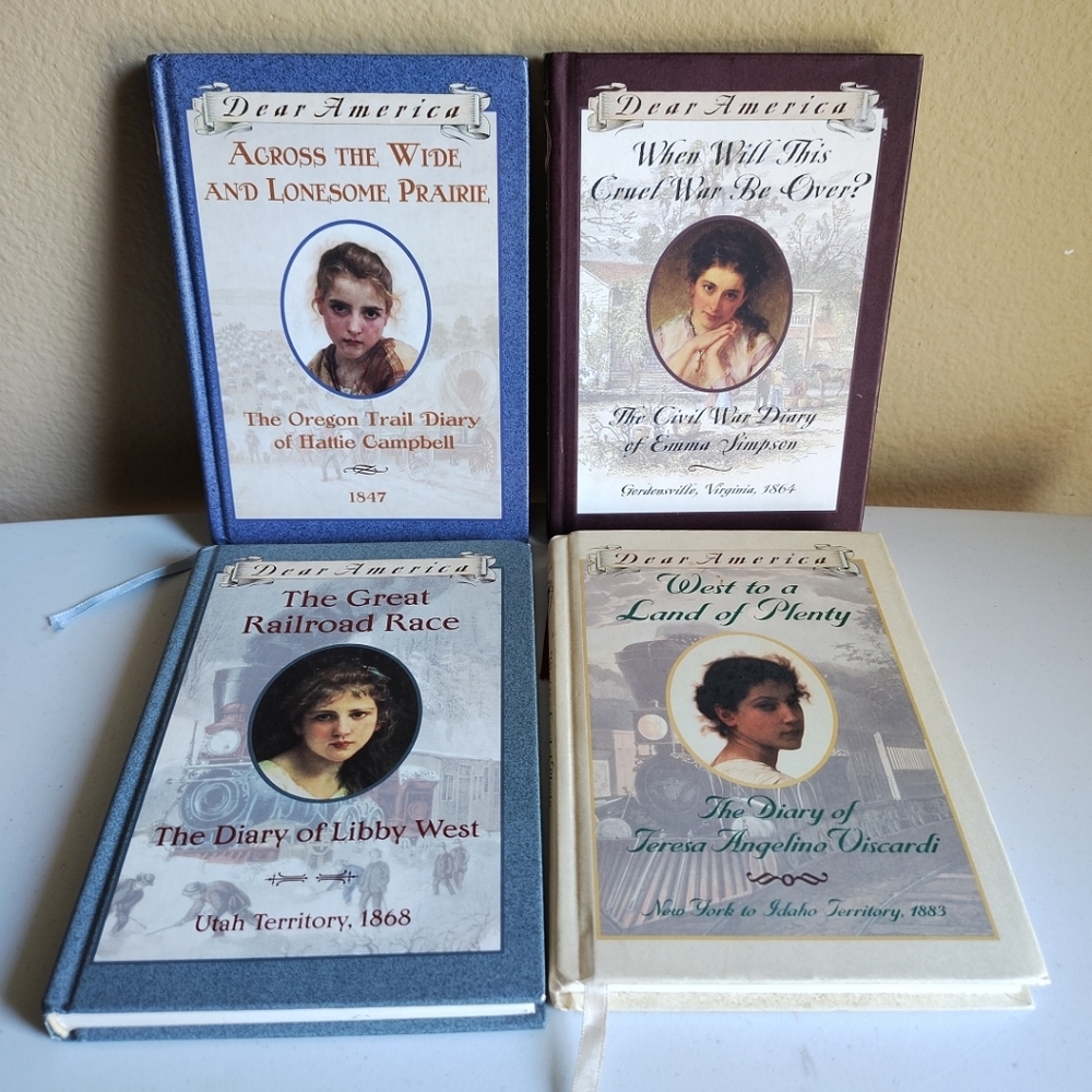 Dear America Lot Of 4 Historical Chapter Books 1800's Stories -Libby West +